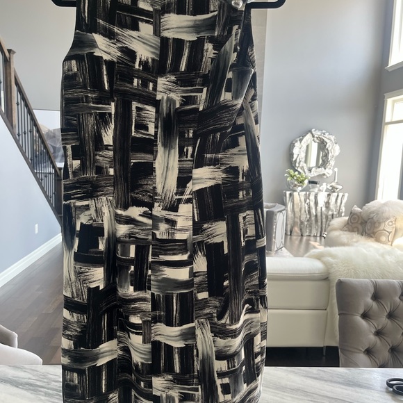 AB STUDIO summer business wear dress abstract paint size 12 - Picture 8 of 13